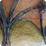 Royalty, noblemen, bishops, and other wealthy, powerful patrons sponsored the cloister construction...as evident by the myriad of crests, meaningful medallions, and portraits carved in stone throughout the open arcade gallery.