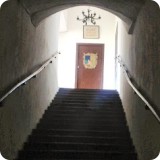A stairwell to Father Jaume and monastery staff private quarters...