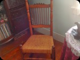 Mottville Herring Bone Weave Chair Seat & Foot Stool with Natural Wide Binder Cane