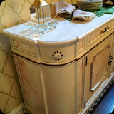 28  Custom Painted Cabinet for a Dining Room Buffet to Complement MacKenzie-Childs Serving Ware