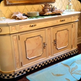 30  Custom Painted Cabinet for a Dining Room Buffet to Complement MacKenzie-Childs Serving Ware