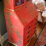 43  Detail - Family Heirloom Transformed via Lacquer Finish with Hand-painted Chinoiserie Detailing for a Living Room