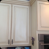 67  Refinished Kitchen Cabinetry; Physically Distressed Heirloom Finish w/ Antique Glaze