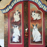 90  Custom Painted Armoire w/ Portraits of Family Pets