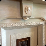 60  Chalk paint & paste wax finish on a living room fireplace mantle, which was originally black