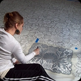27 Stenciling a Lace Floor as seen on the Summer 2009 cover of Artisphere (The official publication of the International Decorative Artisans League)
