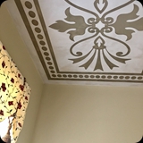 Powder Room; Ornamental Lusterstone Ceiling
