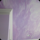 32  Custom Painted Sky Ceiling for a Girl's Bedroom