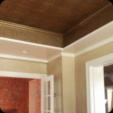 55  Kitchen Ceiling - Faux Pressed Metal Ceiling in Shades of Copper and Bronze