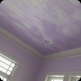 35  Custom Painted Sky Ceiling for a Girl's Bedroom