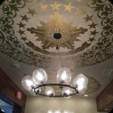 117  Starbucks - Corporate Commission; Fort Myers Military Base, Arlington, Virginia.  Custom Hand-painted Ceiling Medallions - Inspired by the Medal of Honor