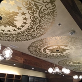114  Starbucks - Corporate Commission; Fort Myers Military Base, Arlington, Virginia.  Custom Hand-painted Ceiling Medallions - Inspired by the Medal of Honor