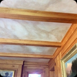102   Livingroom Custom Ceiling Finish; Parchment Paper Effect