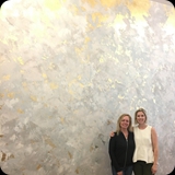 Ipanema Press project in Manhattan, New York City. Gilded Gold Feature Wall with Ombre Lusterstone Effect.  Decorative Artist, Heather Bruno-Sears & Owner, Adrianne Kearns.