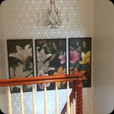 200  Foyer Stairwell Feature Wall; Pearlescent Allover Ornament