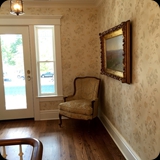 217  Hannum House, Skaneateles, NY; Custom Hand-wrought "Wallpaper" Finish w/ Tea-stained Effect
