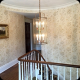 218  Hannum House, Skaneateles, NY; Custom Hand-wrought "Wallpaper" Finish w/ Tea-stained Effect