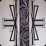 68 Art Deco with Silver Leaf & Black Venetian Plaster