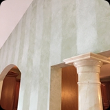 Sun Room; Custom Painted Stripes & Faux Marble Columns