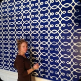 91  Custom Ornamental Family Room Feature Wall, Inspired by Fabric Design - In Progress