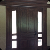 25  Faux Woodgrained Entrance Door, Side Panels and Baseboard Molding