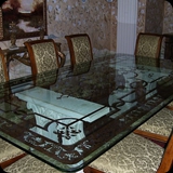 18 Faux Iron Grillwork on Glass Table Top