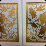  46  Custom Gilded and Etched Glass Panels