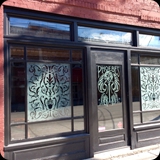 57  Phoebe's Restaurant, Syracuse, NY; Ornamental Etched Glass Commission