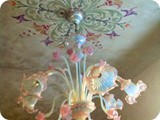Handblown in Venice...the Daffodil inspired Murano glass chandelier made it's way from Italy to New York City to the Spafford No. 1 Schoolhouse...it's permanent home.