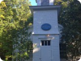 Side Hill Schoolhouse circa 1813 on Willowdale & Statton Rd. Only 2 remain from the original 5 Spafford district one-room schoolhouses of this era. President, Mary Bean & the Spafford Historical Society are very supportive of Heather's project.