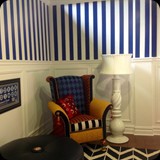 23  Hand-painted Stripes for a Boys New York Yankee Themed Bedroom